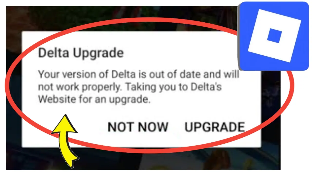 Delta Upgrade  Your version of Delta is out of date and will not work properly. Taking you to Delta's Website for an upgrade.